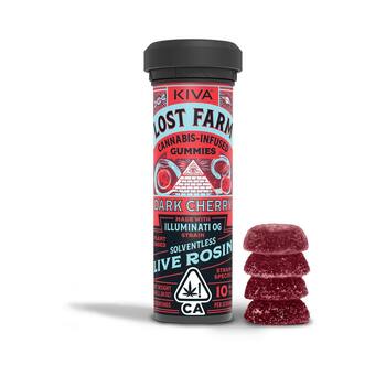 Lost Farm 100mg 10pk Illuminati OG x Dark Cherry Live Rosin Gummies