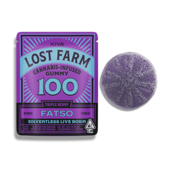 Lost Farm 100mg 1pk Triple Berry x Fatso Live Rosin Gummy