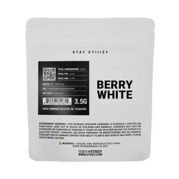- BERRY WHITE - 3.5G White Label Mylar